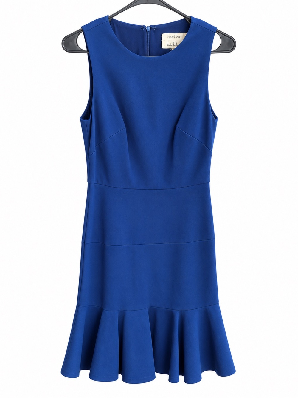 Nicole Miller Cobalt Sleeveless Fit-and-Flare Midi Dress